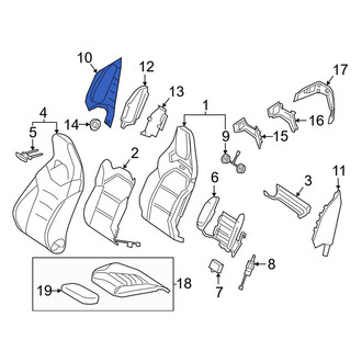 Mercedes-Benz OE - Front Right Outer Seat Back Bolster Cushion Cover