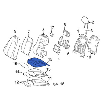 Mercedes-Benz OE - Front Left Rearward Seat Cover