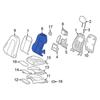 Mercedes-Benz OE - Front Left Seat Back Cushion