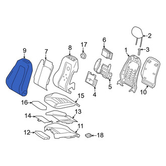 Mercedes-Benz OE - Front Left Seat Back Cushion Cover