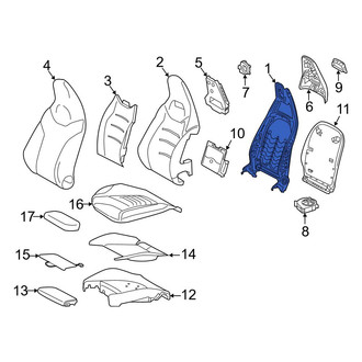 Mercedes-Benz OE - Front Left Seat Back Frame