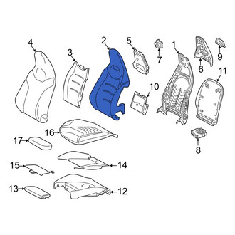 Mercedes-Benz OE - Front Left Seat Back Cushion