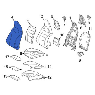 Mercedes-Benz OE - Front Left Seat Back Cushion Cover