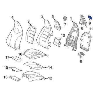 Mercedes-Benz OE - Front Left Seat Back Panel Cap