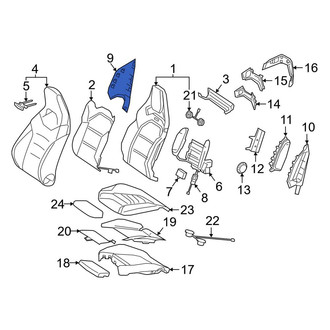 Mercedes-Benz OE - Front Left Inner Seat Back Bolster Cushion Cover