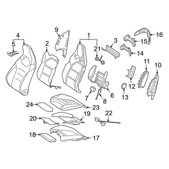 Mercedes-Benz OE - Seats & Tracks - Driver Seat Components (AMG Performance Seat)