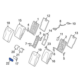Mercedes-Benz OE - Rear Left Seat Back Cushion Cover