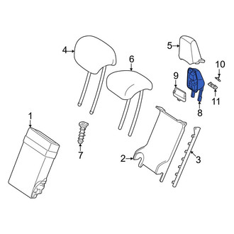 Mercedes-Benz OE - Rear Center Headrest Bracket