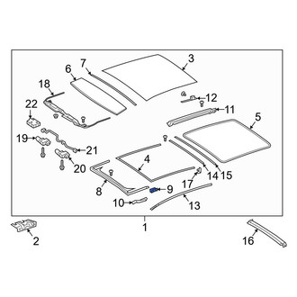 Mercedes-Benz OE - Left Sunroof Deflector Clip