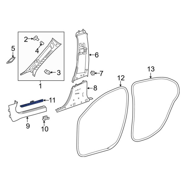 MercedesBenz OE 1186807800 Door Sill Plate