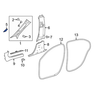 Mercedes-Benz OE - Rear Left Lower Speaker Cover