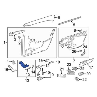 Mercedes-Benz OE - Front Right Interior Door Pull Handle