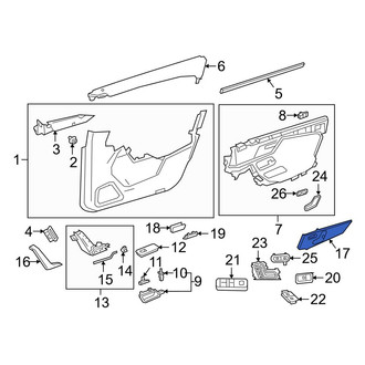 Mercedes-Benz OE - Front Left Door Trim Molding