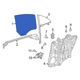 Mercedes-Benz OE - Rear Right Door Glass