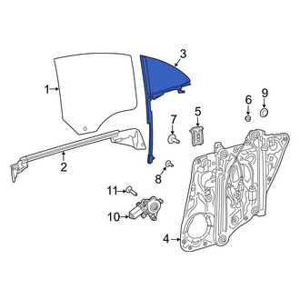 Mercedes-Benz OE - Rear Left Vent Window Assembly