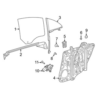 Mercedes-Benz OE - Rear Door - Glass & Hardware