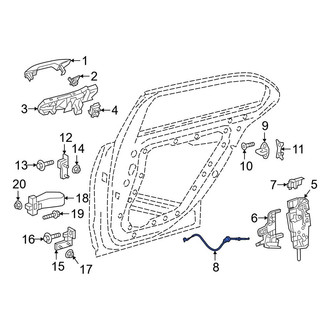 Mercedes-Benz OE - Rear Door Latch Cable