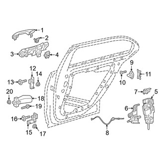 Mercedes-Benz OE - Rear Door - Lock & Hardware