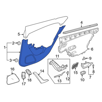 Mercedes-Benz OE - Front Left Lower Inner Door Interior Trim Panel