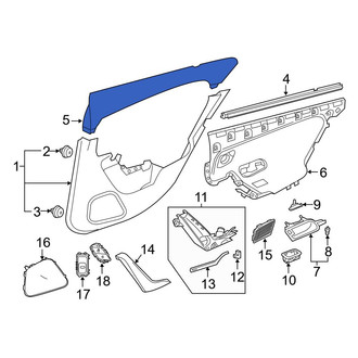 Mercedes-Benz OE - Rear Right Upper Inner Door Interior Trim Panel