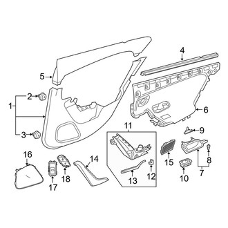 Mercedes-Benz OE - Rear Door - Interior Trim