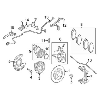Mercedes-Benz OE - Rear Suspension - Brake Components (4Matic)