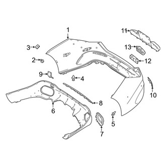 Mercedes-Benz OE - Rear Bumper - Bumper & Components (W/O Amg Line, Bumper Cover & Trim), (Base / 4Matic)