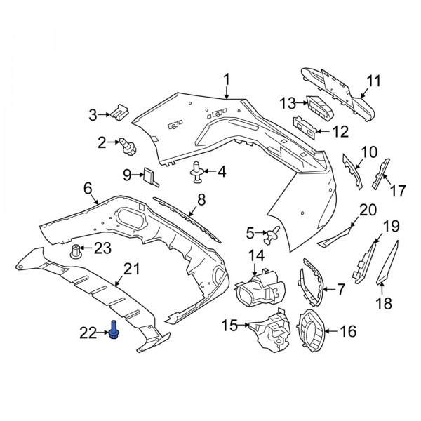 Mercedes-Benz OE 1188852502 - Rear Floor Pan Splash Shield