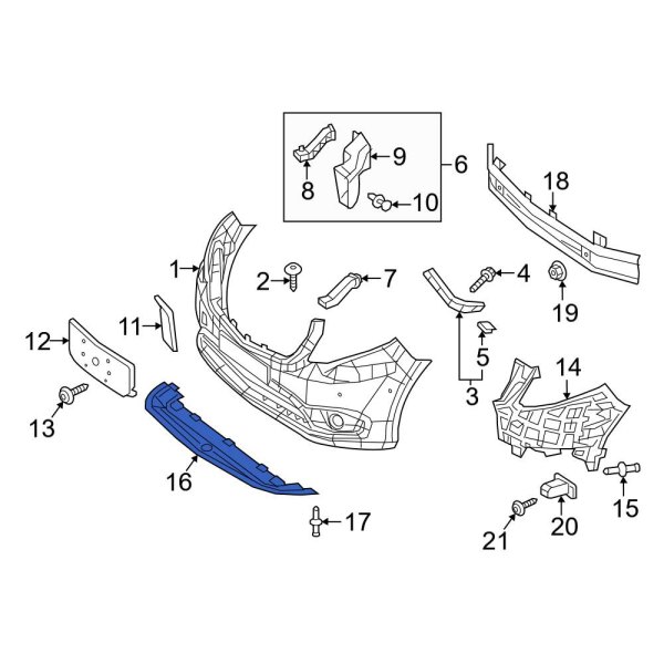 Radiator Support Splash Shield