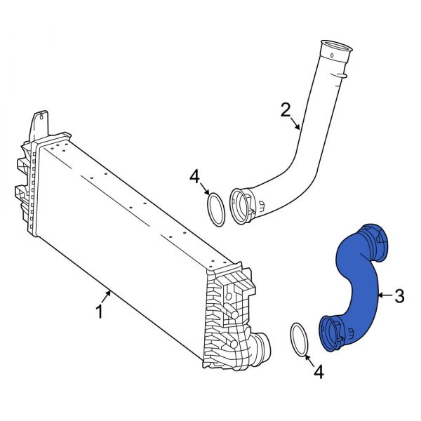 MercedesBenz OE 4475280282 Left Intercooler Pipe