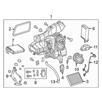 Mercedes-Benz OE - Air Conditioner & Heater - Evaporator & Heater Components (Rear)
