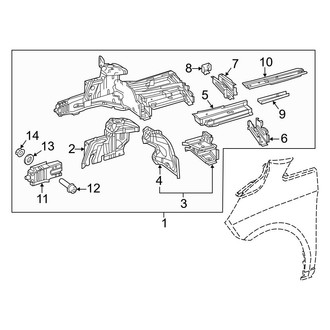 Mercedes-Benz OE - Fender - Structural Components & Rails