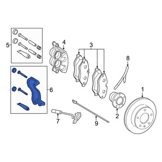 Mercedes-Benz OE - Front Disc Brake Caliper Bracket