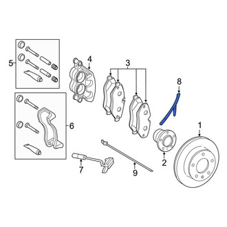Mercedes-Benz OE - Front Brake Hydraulic Hose