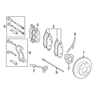 Mercedes-Benz OE - Front Suspension - Brake Components