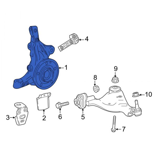 MercedesBenz OE 4473300720 Front Right Steering Knuckle