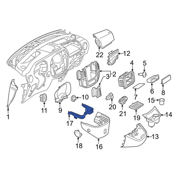 Instrument Panel Storage Compartment Bracket