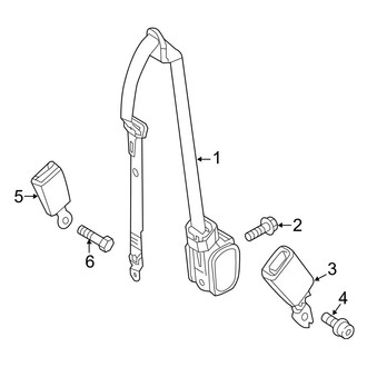 Mercedes-Benz OE - Restraint Systems - Second Row Seat Belts (3 Passenger)