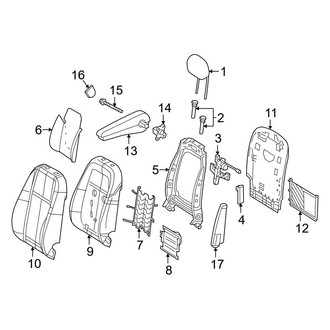 Mercedes-Benz OE - Seats & Tracks - Passenger Seat Components (Seat Back)