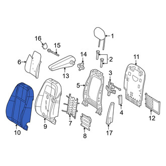 Mercedes-Benz OE - Front Left Seat Back Cushion Cover