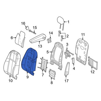 Mercedes-Benz OE - Front Left Seat Back Cushion