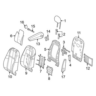 Mercedes-Benz OE - Seats & Tracks - Driver Seat Components (Seat Back)