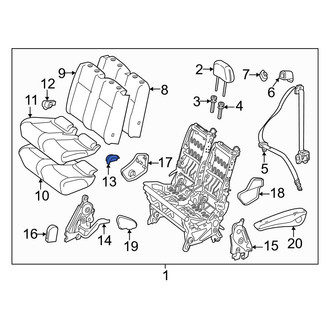 Mercedes-Benz OE - Center Outer Child Restraint Anchor Plate