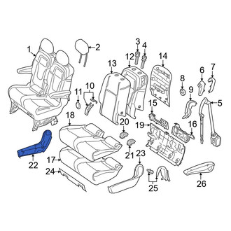 Mercedes-Benz OE - Center Right Seat Trim Panel