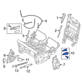 Mercedes-Benz OE - Center Left Seat Back Recliner Adjustment Handle