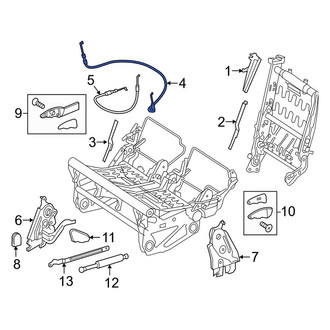 Mercedes-Benz OE - Folding Seat Release Cable