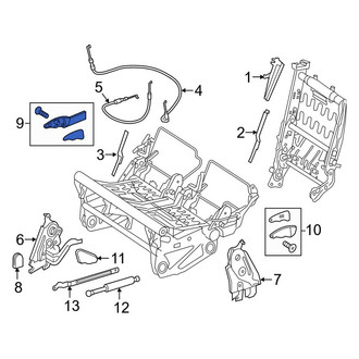 Mercedes-Benz OE - Center Right Seat Back Recliner Adjustment Handle