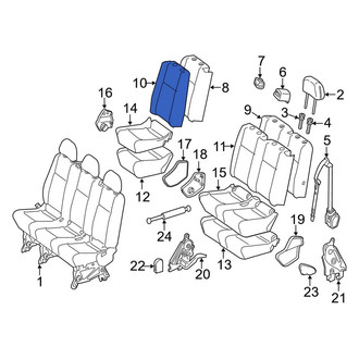 Mercedes-Benz OE - Center Right Seat Back Cushion Cover