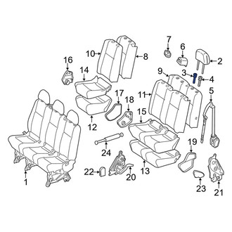 Mercedes-Benz OE - Front Right Headrest Guide