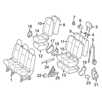 Mercedes-Benz OE - Seats & Tracks - Second Row Seats (3 Passenger, Standard)